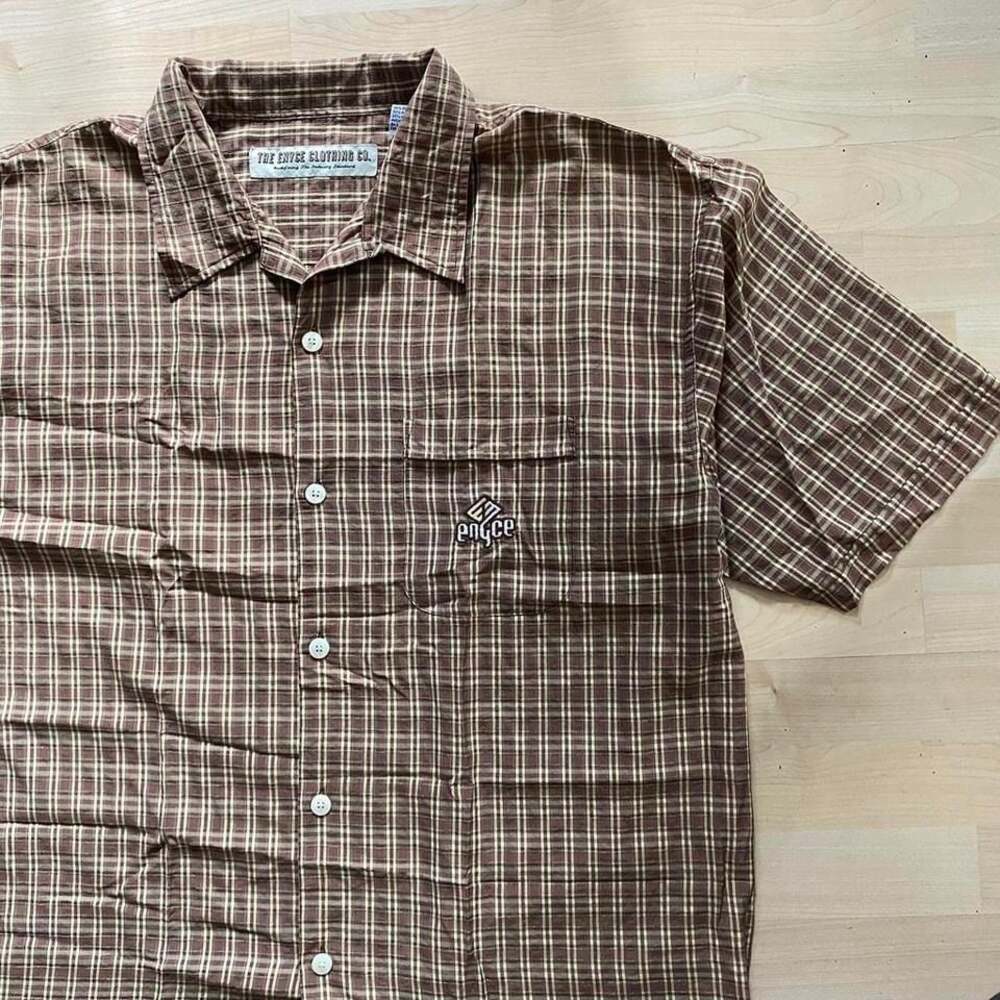 Vintage Enyce Clothing Co. Plaid Short Sleeve Button-Down Shirt